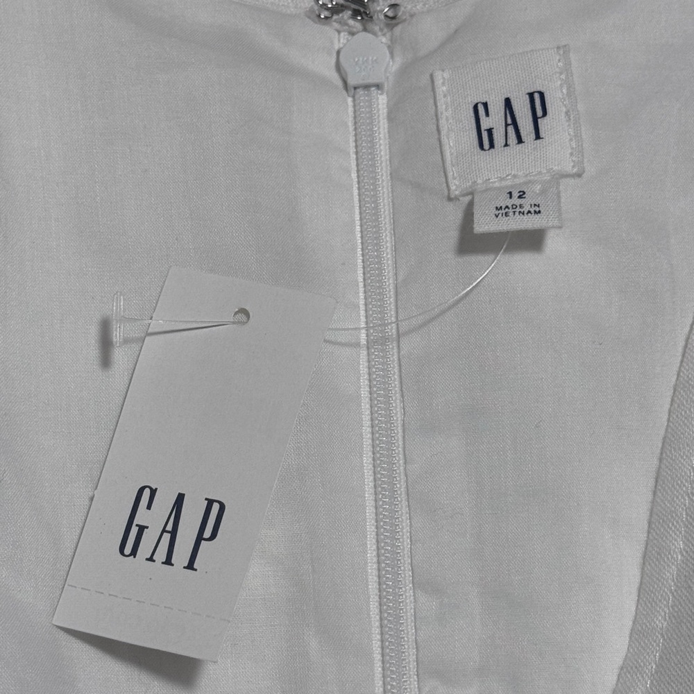 NEW GAP Kimono Sleeve Linen Blend Dress Size 12 Cottagecore Coquette Beach - Picture 6 of 8